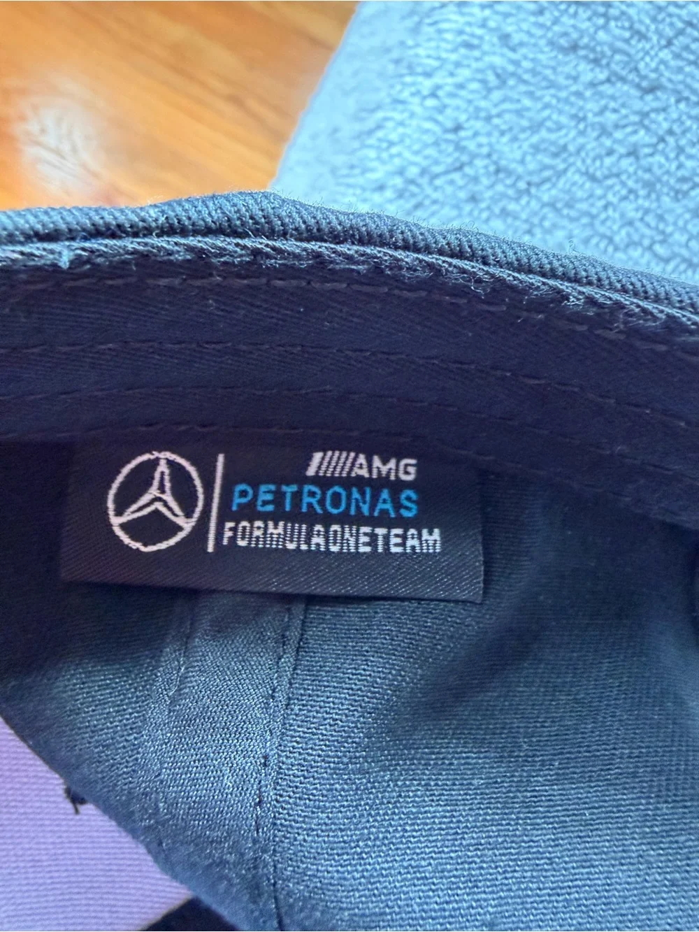 Mercedes AMG Petronas Black Baseball Cap with White Logo